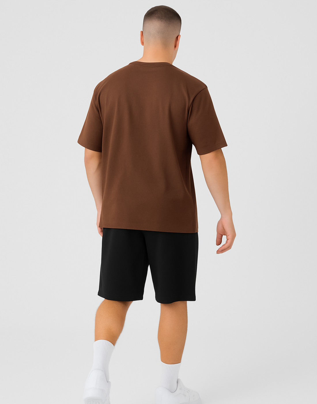 Brown Oversized Plain T-Shirt