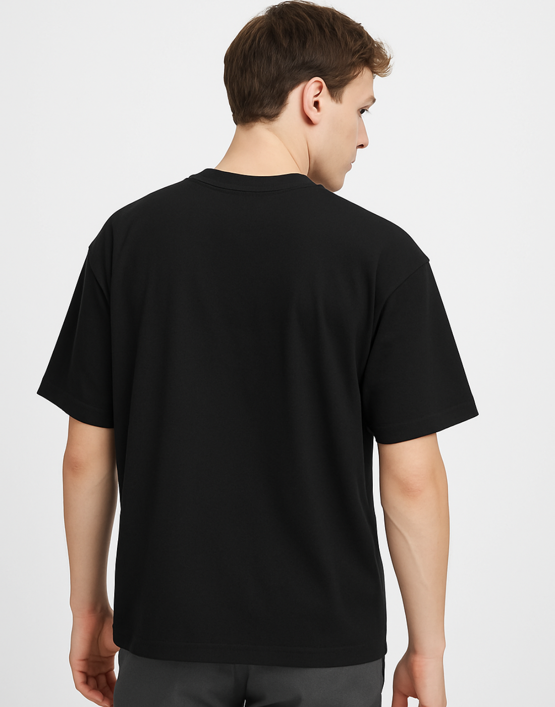 Men Black Oversized Front Spider Graphic Printed Tshirt