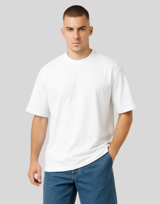 White Oversized Plain T-Shirt
