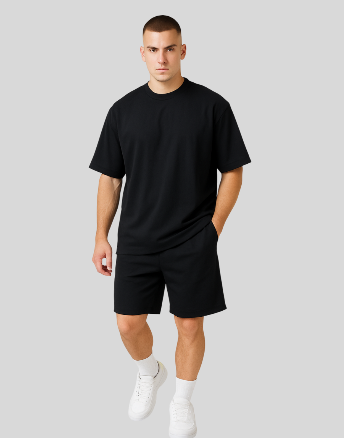 Black Oversized Plain T-Shirt