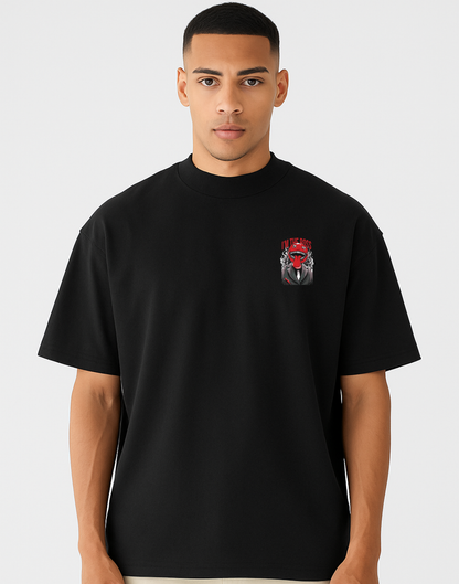 Boss Black Oversized Graphic Printed Tshirt