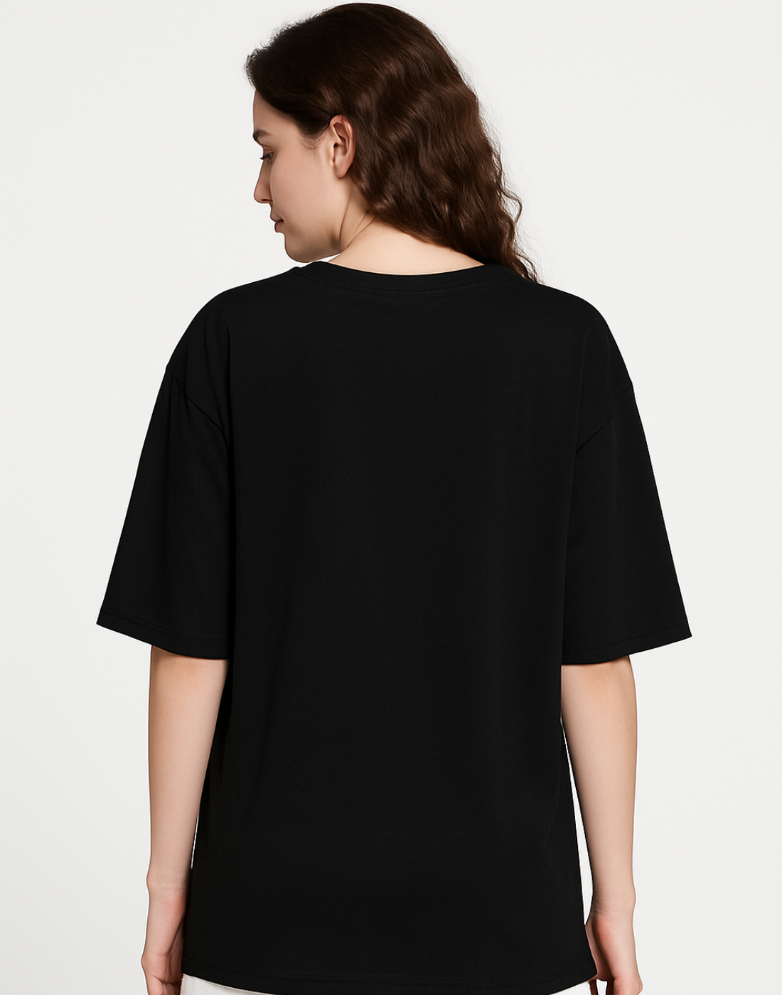 Peace Love Beauty Black Oversized Graphic Printed Tshirt