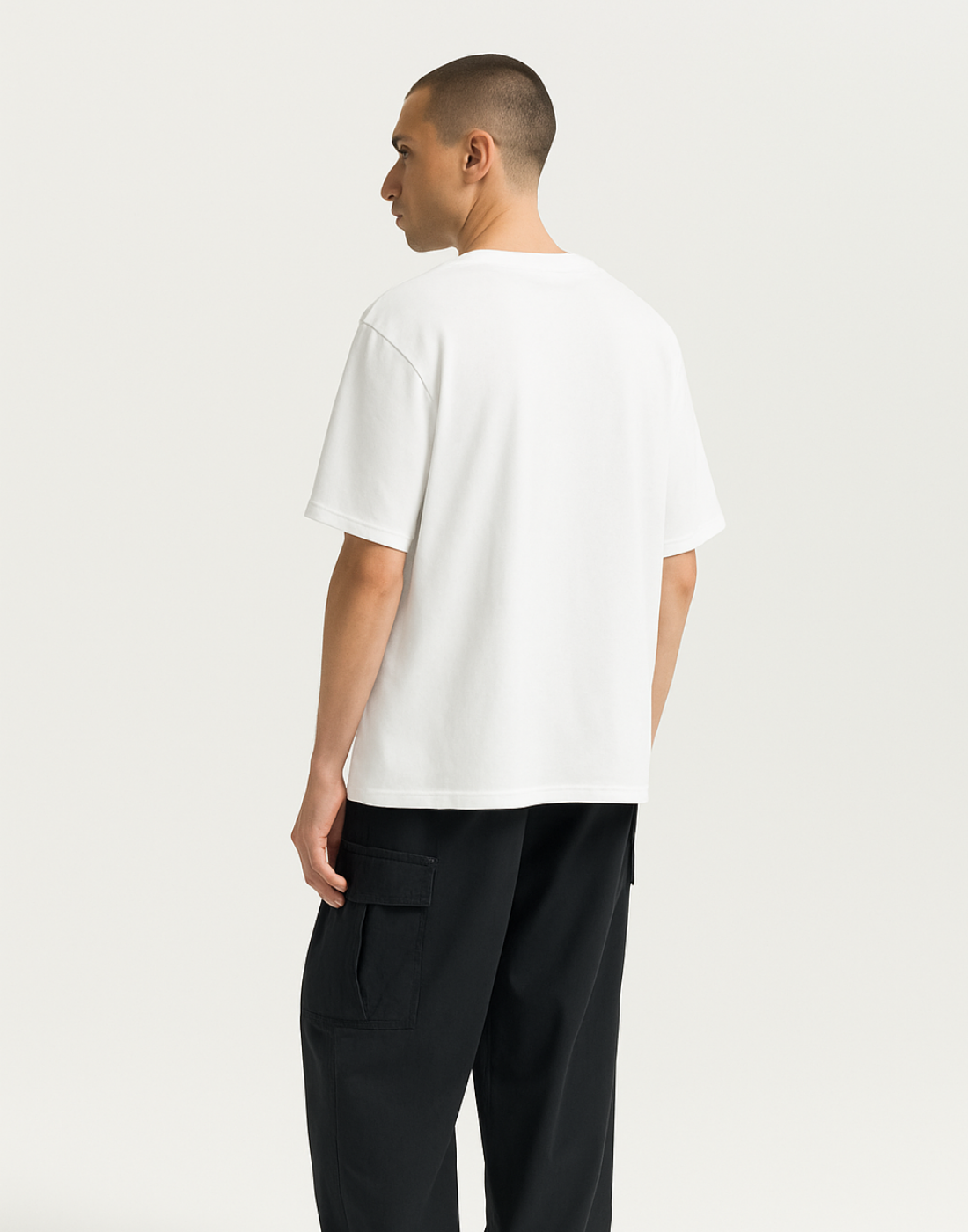 Inner Peace White Oversized Typography Printed Tshirt